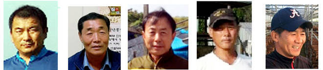 좌로부터 이호엽, 이완배, 최재선, 장석철, 이재흥씨.